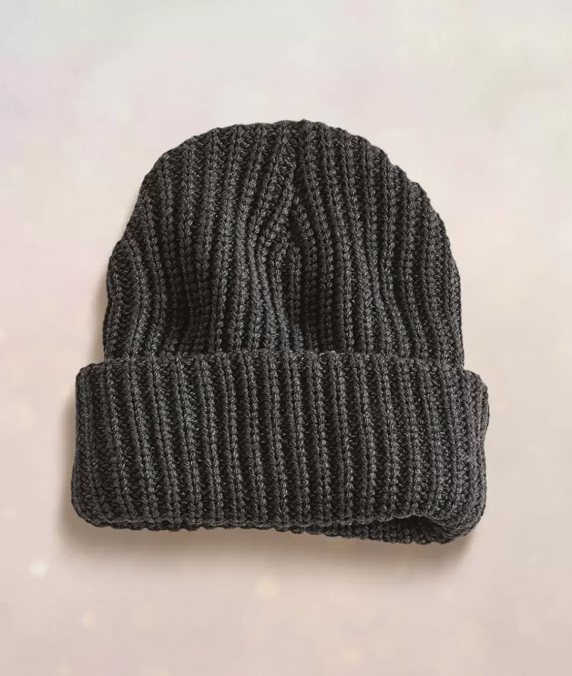 Chunky Marled Yarn And Solid Color Soft Knit Hat