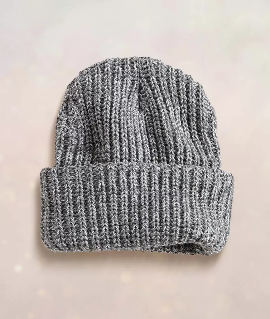 Chunky Marled Yarn And Solid Color Soft Knit Hat