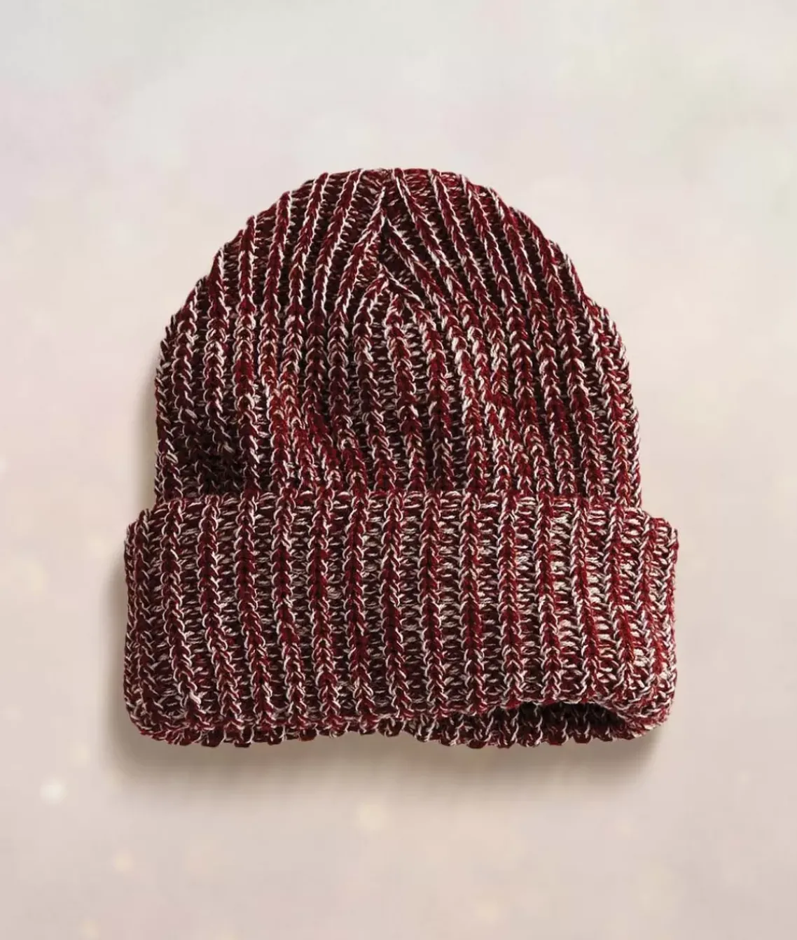 Chunky Marled Yarn And Solid Color Soft Knit Hat