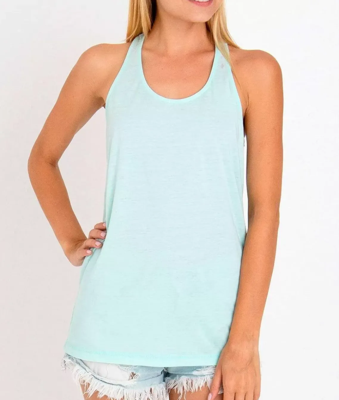 Ladies Ridiculously Soft Knotted Racerback Tank