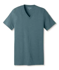 Men'S Classic Soft Heathered Short Sleeve V-Neck T-Shirt