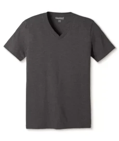 Men'S Classic Soft Heathered Big Short Sleeve V-Neck T-Shirt