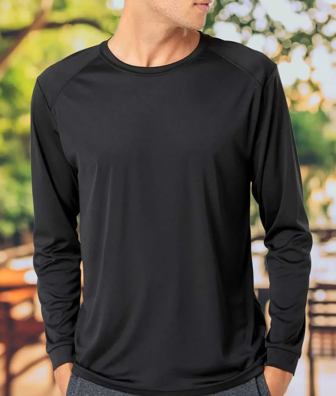 Men'S Long Islander Performance Upf Long Sleeve T-Shirt