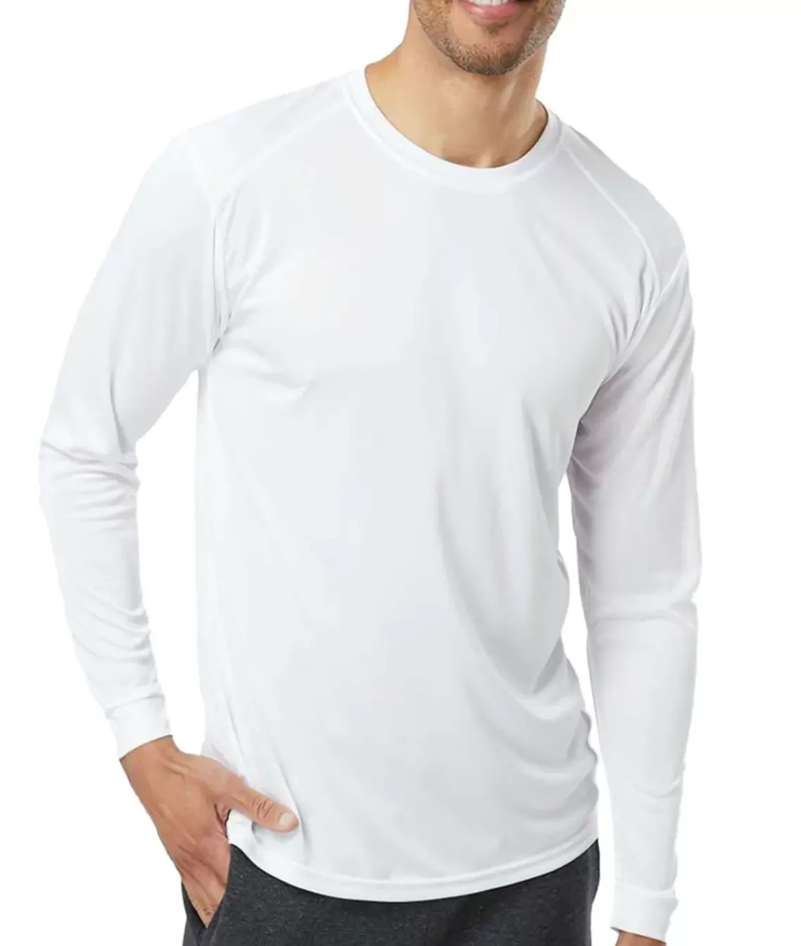 Men'S Long Islander Performance Upf Long Sleeve T-Shirt