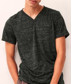 Men'S Marbled Jersey V-Neck T-Shirt