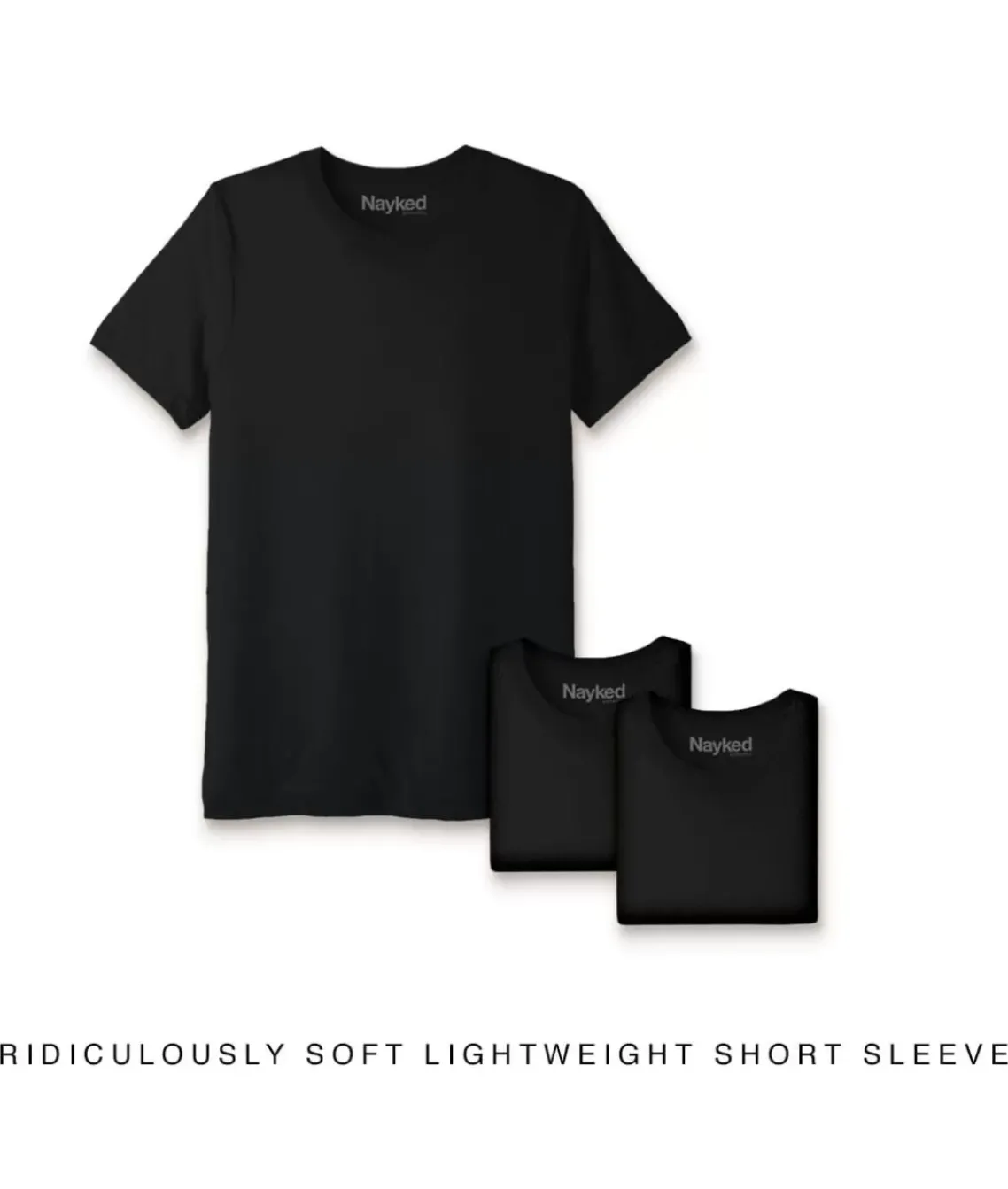 Men'S 3Pk Ridiculously Soft Lightweight Crew Neck T-Shirt