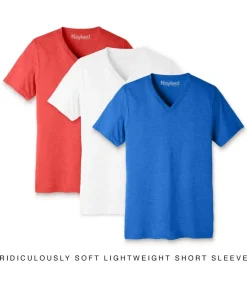 Men'S 3Pk Ridiculously Soft Lightweight V-Neck T-Shirt Favorites