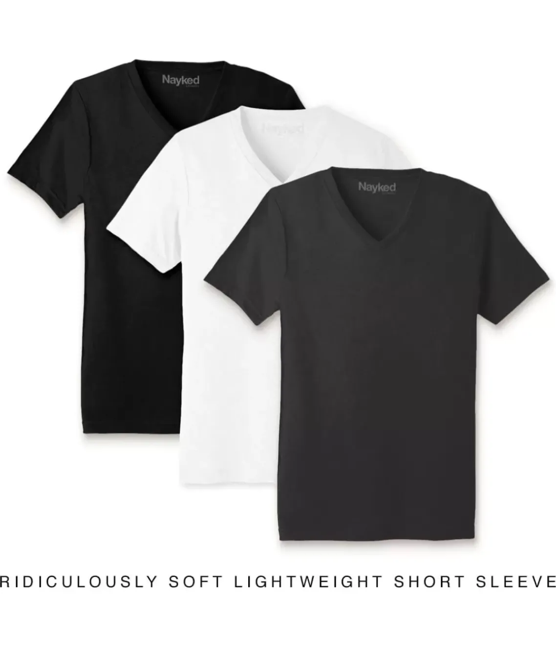 Men'S 3Pk Ridiculously Soft Lightweight V-Neck T-Shirt Favorites