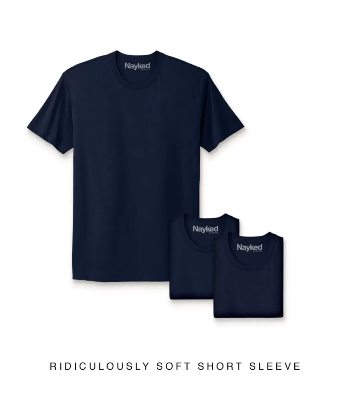 Men'S 3Pk Ridiculously Soft Short Sleeve Crew Neck 100% Cotton T-Shirt