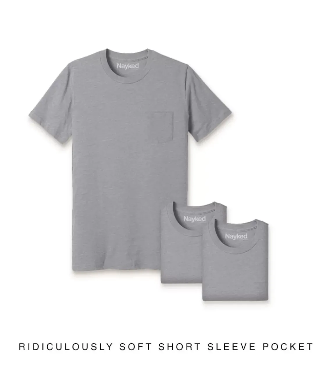Men'S 3Pk Ridiculously Soft 100% Cotton Pocket T-Shirt