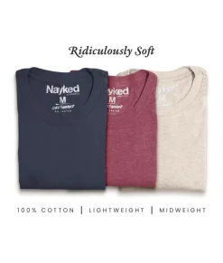 Men'S 3Pk Tri-Nayked Short Sleeve Crew Neck T-Shirts