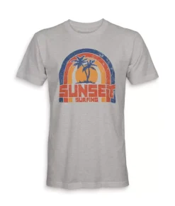 Men'S Ridiculously Soft 100% Cotton Graphic Tee | Sunset Surfing