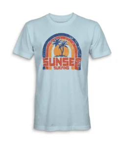 Men'S Ridiculously Soft 100% Cotton Graphic Tee | Sunset Surfing