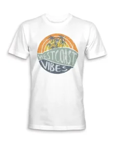 Men'S Ridiculously Soft 100% Cotton Graphic Tee | West Coast Vibes