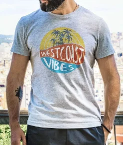 Men'S Ridiculously Soft 100% Cotton Graphic Tee | West Coast Vibes