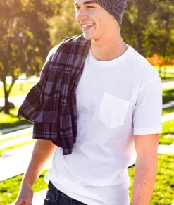 Men'S Ridiculously Soft 100% Cotton Pocket T-Shirt