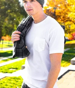 Men'S Ridiculously Soft 100% Cotton Pocket T-Shirt