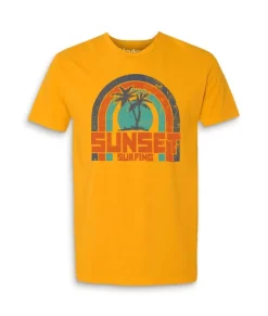 Men'S Ridiculously Soft 100% Cotton Graphic Tee | Sunset Surfing