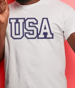 Men'S Ridiculously Soft Big Graphic T-Shirt | Usa Text