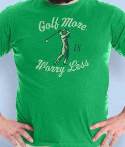 Men'S Ridiculously Soft Big Graphic T-Shirt | Golf More, Worry Less