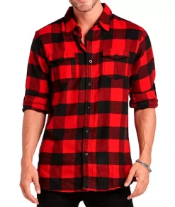 Men'S Ridiculously Soft Button Down Plaid Flannel Shirt