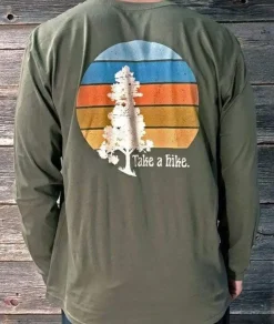 Men'S Ridiculously Soft Cotton Long Sleeve Graphic Tee | Take A Hike