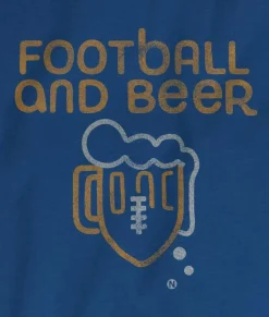 Men'S Ridiculously Soft Cotton Long Sleeve Graphic Tee | Football And Beer