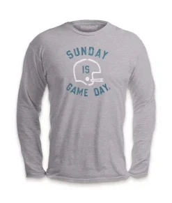 Men'S Ridiculously Soft Cotton Long Sleeve Graphic Tee | Sunday Is Game Day