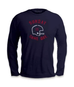 Men'S Ridiculously Soft Cotton Long Sleeve Graphic Tee | Sunday Is Game Day