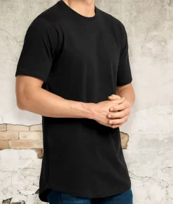 Men'S Ridiculously Soft Curved Hem Longline T-Shirt