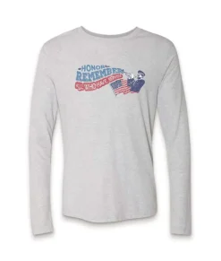 Men'S Ridiculously Soft Lightweight Long Sleeve Graphic Crew Shirt | Honor And Remember