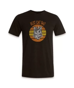 Men'S Ridiculously Soft Lightweight Graphic Tee | Best Cat Dad