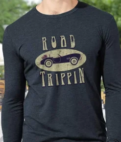 Men'S Ridiculously Soft Lightweight Long Sleeve Graphic Tee | Road Trippin