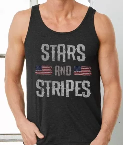 Men'S Ridiculously Soft Lightweight Graphic Tank | Stars & Stripes