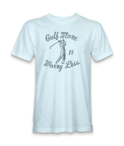 Men'S Ridiculously Soft Midweight Graphic T-Shirt | Golf More, Worry Less