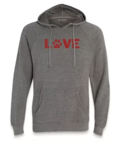 Men'S Ridiculously Soft Midweight Raglan Hooded Valentine'S Day Graphic Sweatshirt | Love My Pet