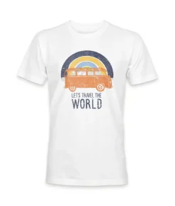 Men'S Ridiculously Soft Midweight Graphic Tee | Let'S Travel The World