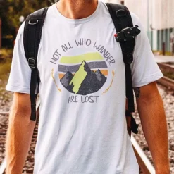 Men'S Ridiculously Soft Midweight Graphic Tee | Not All Who Wander Are Lost