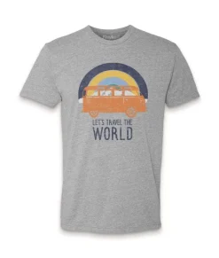 Men'S Ridiculously Soft Midweight Graphic Tee | Let'S Travel The World