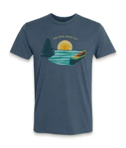 Men'S Ridiculously Soft Midweight Graphic Tee | Lake More Worry Less