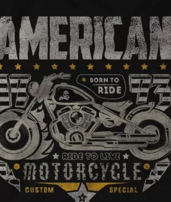 Men'S Ridiculously Soft Midweight Sueded Graphic Tee | American Motorcycles