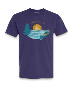 Men'S Ridiculously Soft Midweight Graphic Tee | Lake More Worry Less