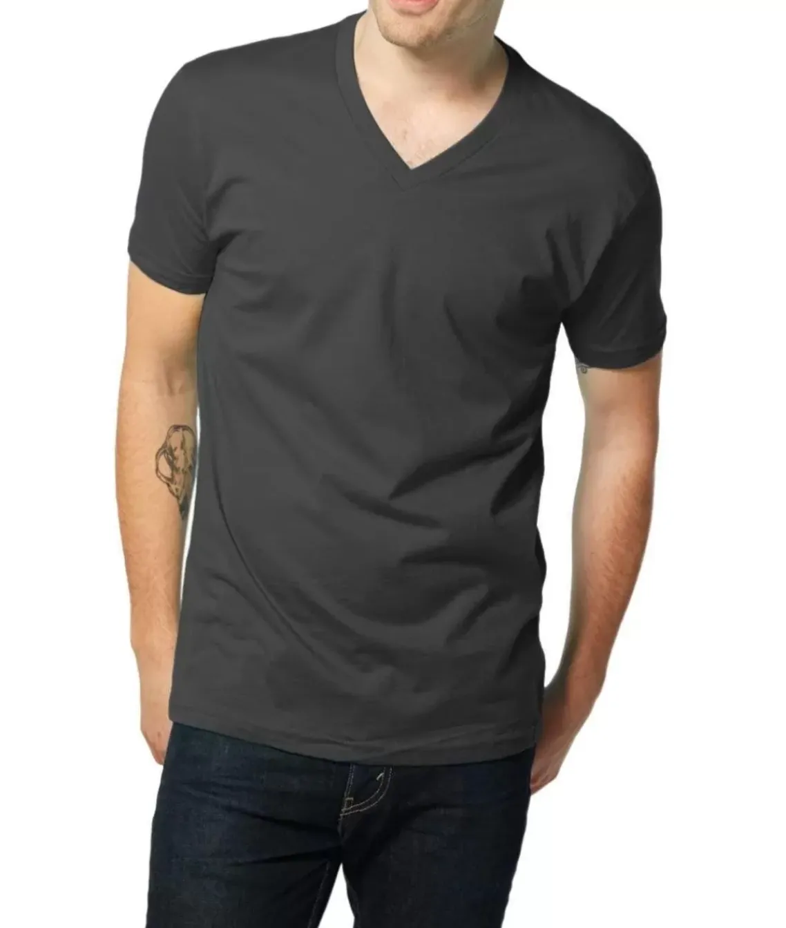Men'S Ridiculously Soft Short Sleeve V-Neck 100% Cotton Shirt
