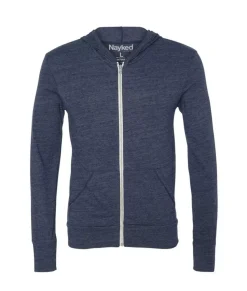 Men'S Ridiculously Soft Vintage Recycled Full-Zip Hooded T-Shirt