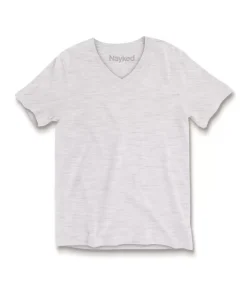 Men'S Short Sleeve Slub Jersey V-Neck T-Shirt