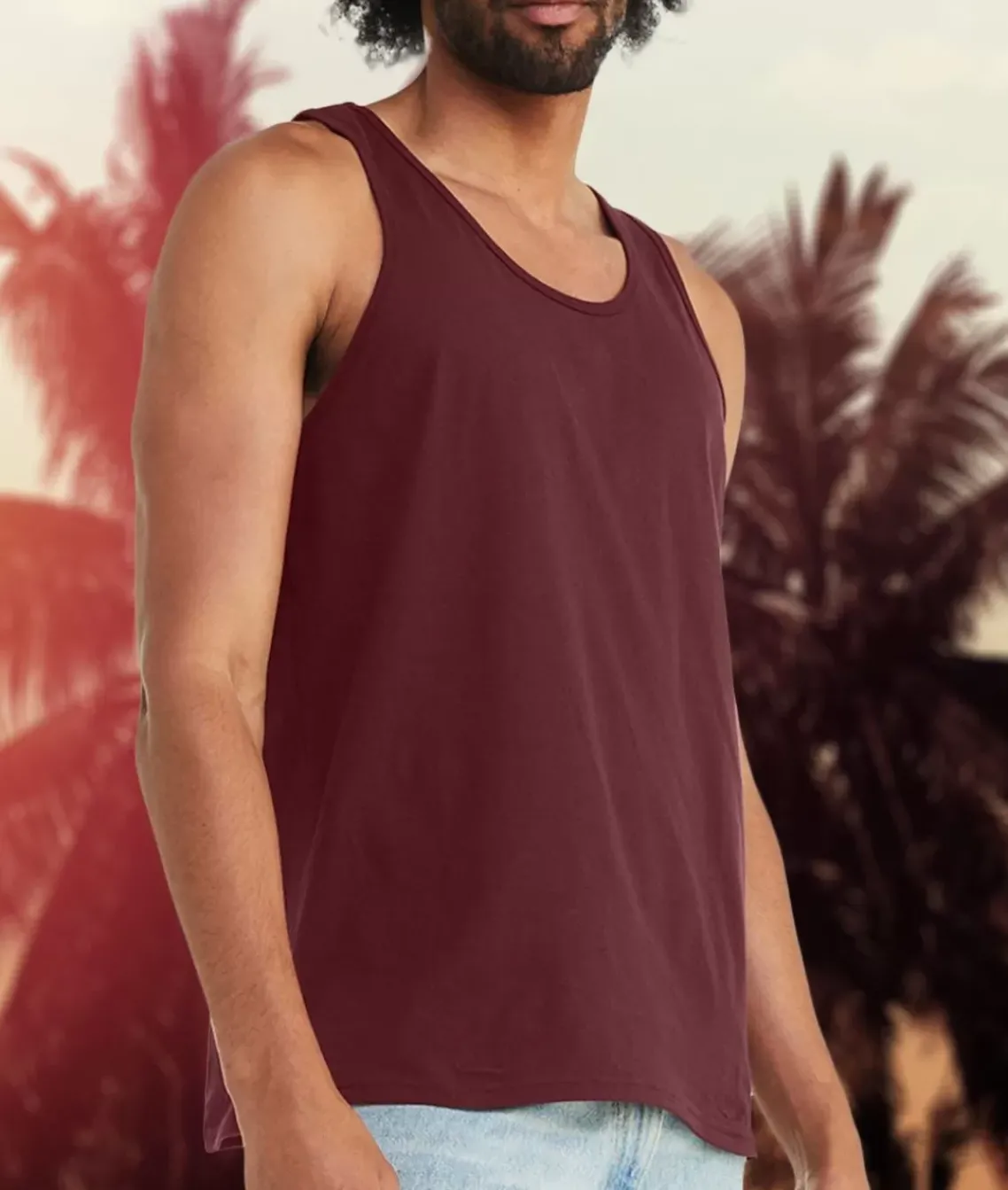 Men'S Soft 100% Cotton Lightweight Tank Top