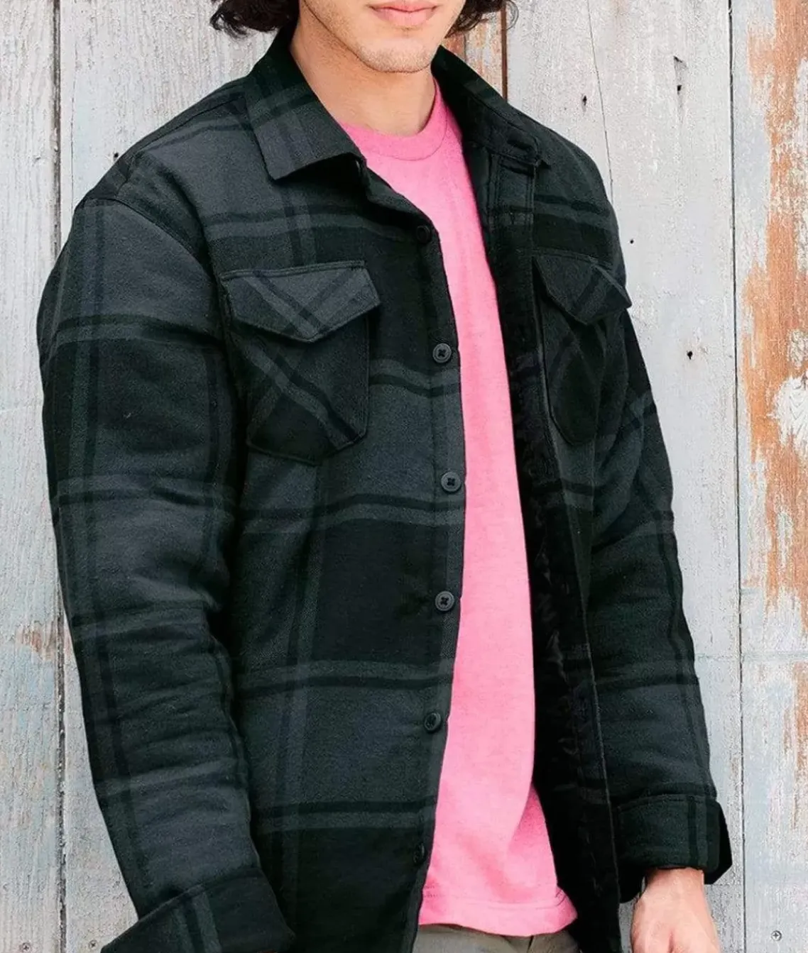 Men'S Soft Insulated Flannel Jacket