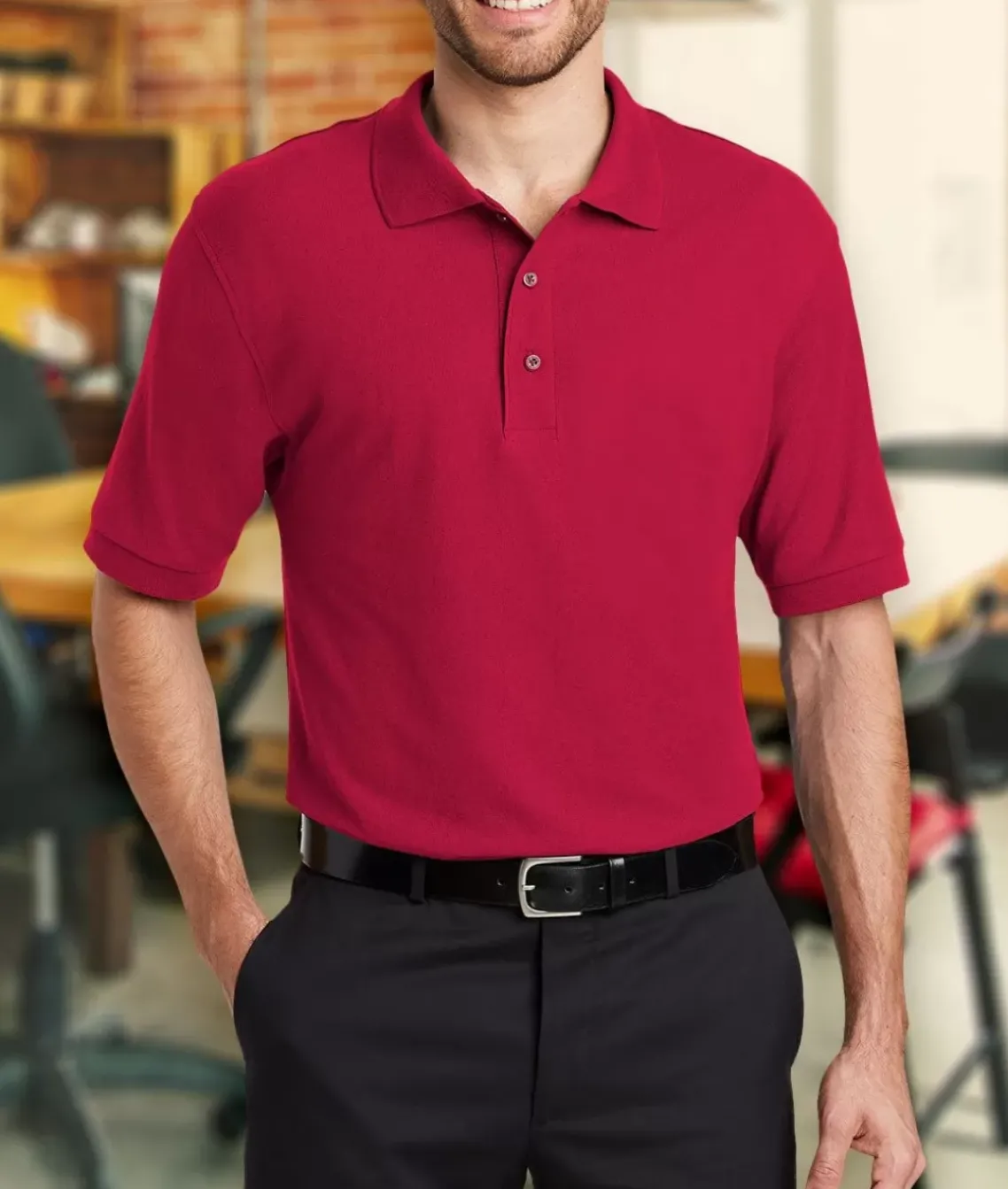 Men'S Soft Pique Polo Shirt