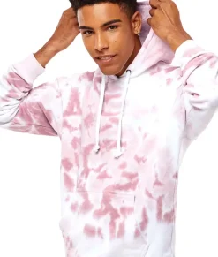 Men'S Soft Washed Tie Dye Fleece Hoodie