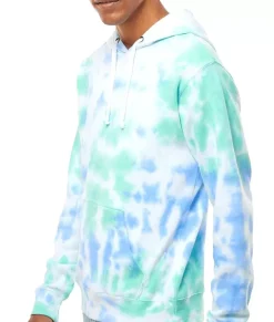 Men'S Soft Washed Tie Dye Fleece Hoodie